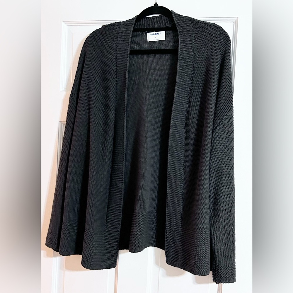 Charcoal XL Open Front Sweater